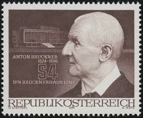 1443 Ouverture Anton-Bruckner-Haus in Linz, compositeur, 4 S post-fraîchissement **
