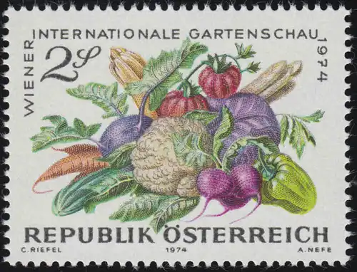 1444 Wiener internationale Gartenschau, Gemüse, 2 S postfrisch **