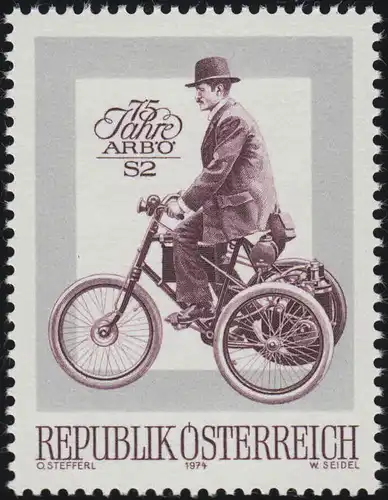 1451 75 Jahre Auto-, Motor- und Radfahrerbund ARBU, Motordreirad, 2 S,  **