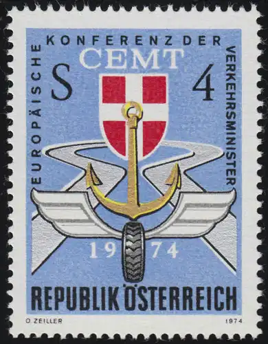 1457 Europäische Konferenz der Verkehrsminister, Verkehrssymbole, 4 S, **