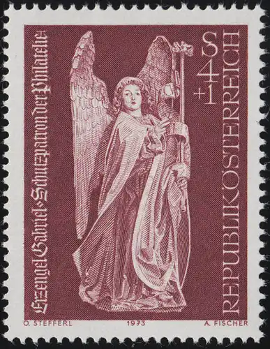1434 Tag der Briefmarke, Erzengel Gabriel Schutzpatron Philatelie, 4 S + 1(S) **