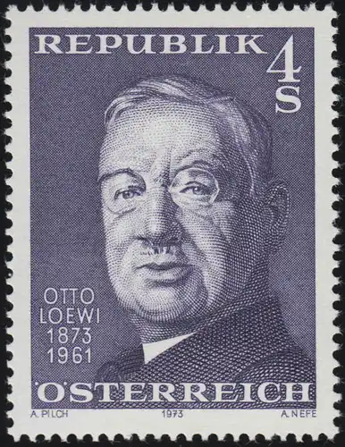 1414 100. Geburtstag, Otto Loewi (1873-1961) Physiologe, 4 S, postfrisch **