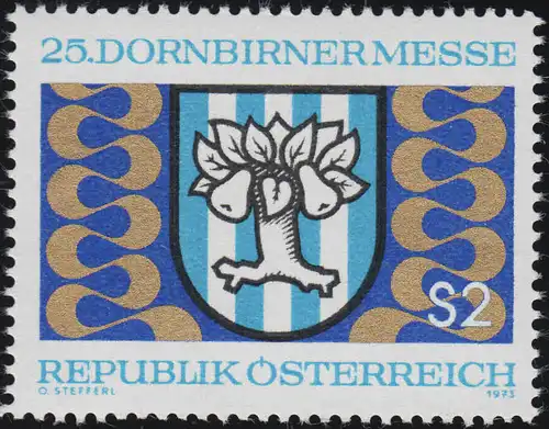 1417 Dornbirner Messe, Messewappen, Stoffbahnen,  2 S, postfrisch **