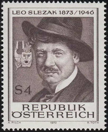 1419 100. Geburtstag, Leo Slezak (1873-1946) Opernsänger /Schauspieler 4 S, **