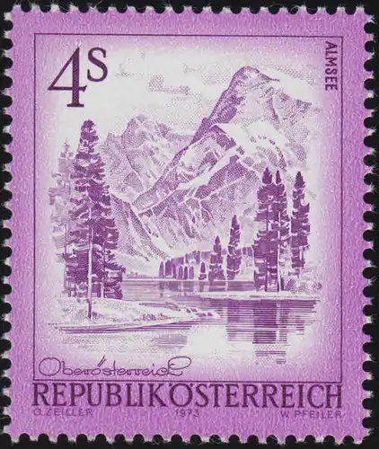 1430y Freitmarke: Schönes Österreich, Almsee / Oberösterreich, 4 S,postfreich **