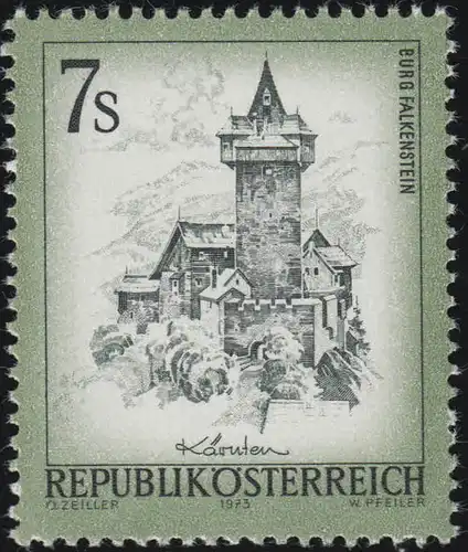 1432y Freimarke: Schönes Österreich, Burg Falkenstein / Kärnten 7 S **