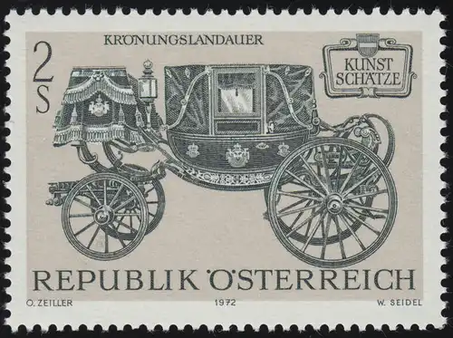 1407 Trésors artistiques du Wagengenburg, Krönungslandauer, 2 S, frais de port **