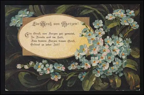 AK S.V.D Serie 4501/4 Salutation de tout cœur! Verset, N'oubliez pas, DÉBEL 19.6.17