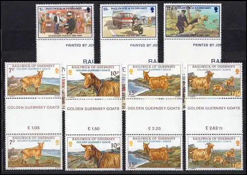 Guernsey 1980: kompletter Jahrgang als Zwischensteg-Paare, 4 Sätze, Set **