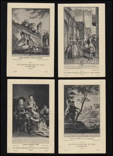 AK Serie Les chefs-d'oeuvre de l'Art au XVIII Siécle diverse Motive ungebraucht