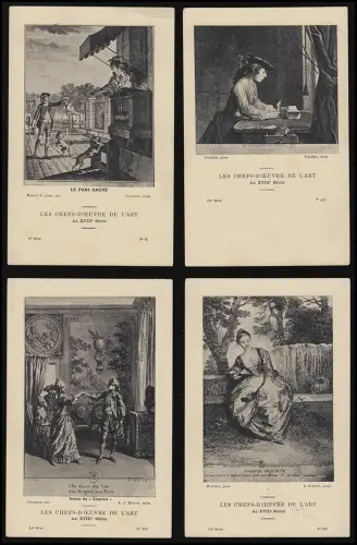 AK Série Les chefs d'oeuvre de l'art au XVIII Siécle divers motifs inutilisé