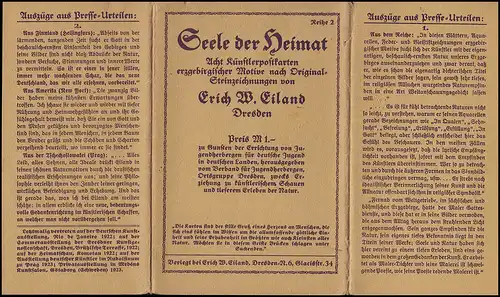 AK Set (8) Seele der Heimat, Erich W. Eiland, Steinzeichnungen, ungebraucht