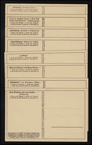 AK Set (8) Seele der Heimat, Erich W. Eiland, Steinzeichnungen, ungebraucht