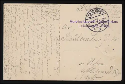 AK Nr. 29840 Verlag W. Fülle, Gruss aus RODERBIRKEN bei LEICHLINGEN 24.6.1915