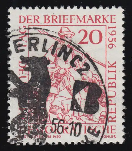 544 Tag der Briefmarke PLF: rechte Gesichtshälfte gebrochen, Feld 42, SSt Berlin