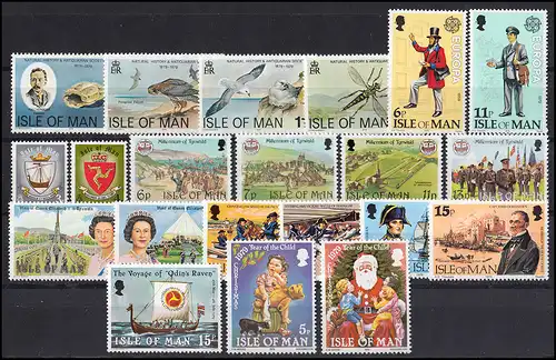138-158 Île de Man millésime 1979, ** post-fraîchissement