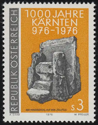 1511 1000 ans de carinthie, chaise duchesse sur le champ de douane, 3 S, frais de port **