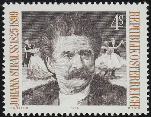 1495 150e anniversaire, Johann Strauss Fils (1825-1899) Compositeur, 4 p. **