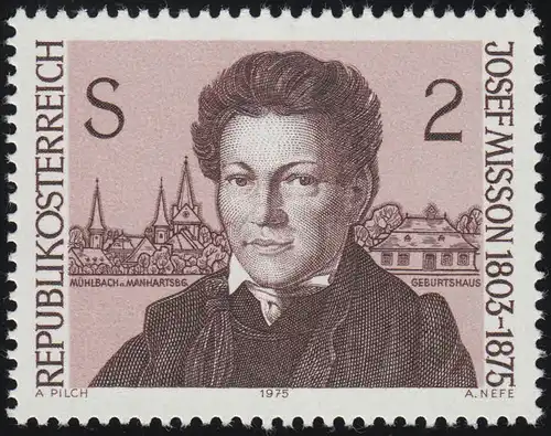 1489 100e anniversaire de la mort, Joseph Misson (1803-875) poète oral 2 S, frais de port **