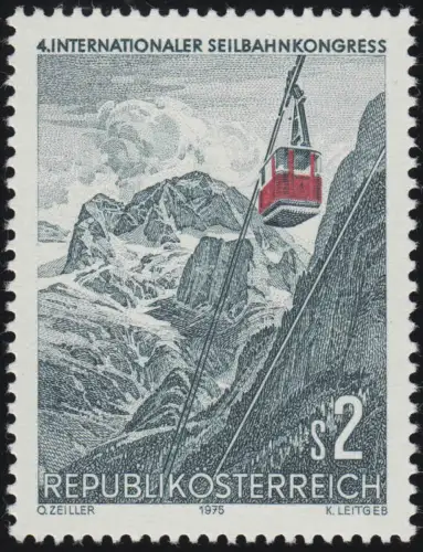 1488 Congrès international des téléphériques, Gosaummbahn, 2 S, frais de port **