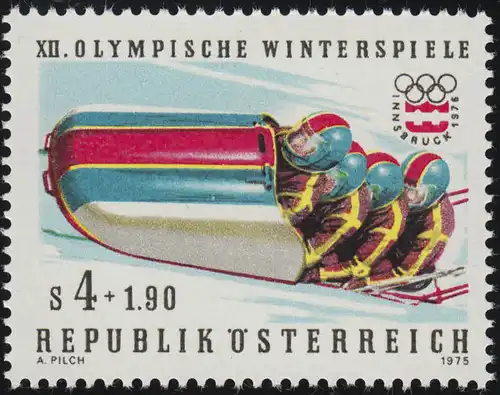 1482 Jeux olympiques d'hiver 1976 Innsbruck, Bobfach, Quiererbob 4 p. **
