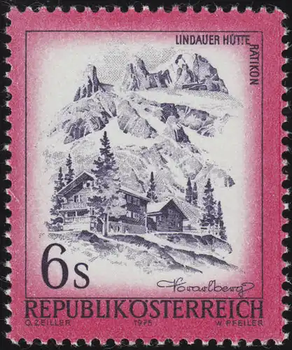 1477ya Freitmarke: Schönes Österreich Lindukt Hütte /Voralberg 6 S Postfreich **