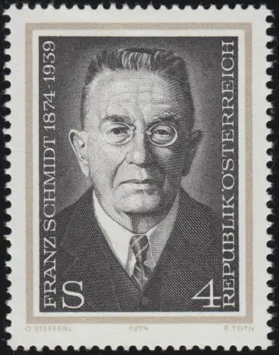 1473 100e anniversaire, Franz Schmidt (1874-1939) Compositeur, 4 S, frais de port **