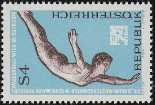 1461 EM en natation, saut à l'eau, ballon d'aquarium, plongeur d ' eau 4 p, **