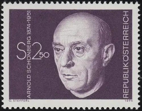 1463 100e anniversaire, Arnold Schönberg ( 1874-1951) Compositeur, 2.50 S, **