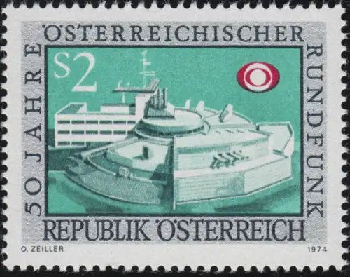 1464 50 Jahre Österreichischer Rundfunk, ORF Studio Salzburg, 2 S, postfrisch **