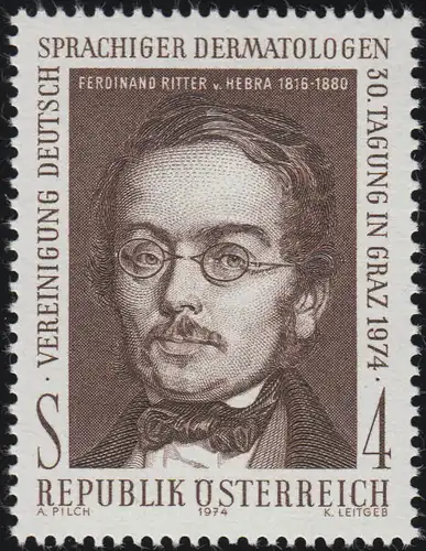 1462 Tagung Vereinigung deutschsprachiger Dermatologen Graz,  von Hebra, 4 S, **