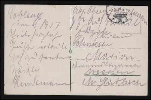 Photo AK 3680 RETOUR A.Rhein Forteresse Pont de bateau expédition cheval 2.9.17