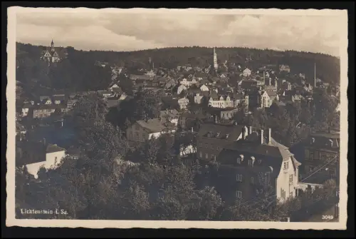 Foto AK 3049 Orginal Reubert Foto, Stadt Panorama LICHTENSTEIN (Sa) SSt 21.7.41 