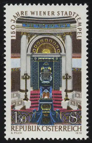 1538 150 ans Temple de Vienne, vue intérieure, 1.50 S, frais de port **