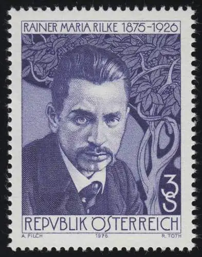 1539 50e anniversaire de la mort, Rainer Maria Rilke (1875-1926) poète, 3 p., frais de port **