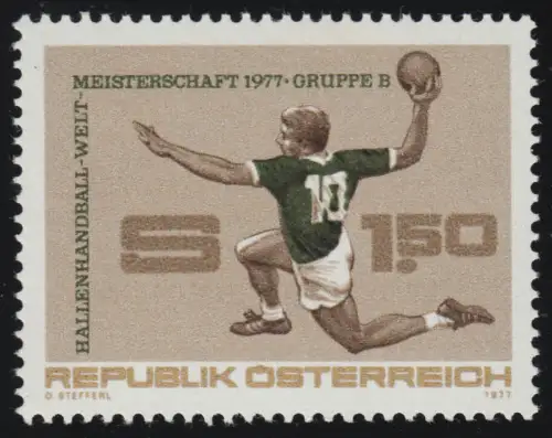 1542 Championnat du monde de handball de Hallen, saut, 1.50 S, frais de port **