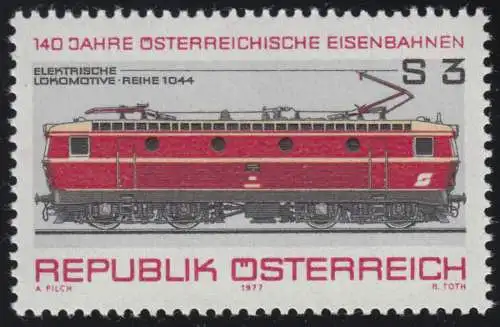 1561 140 Jahre Österreichische Eisenbahnen, Lokomotive BR 1044 (1974/75), 3 S **