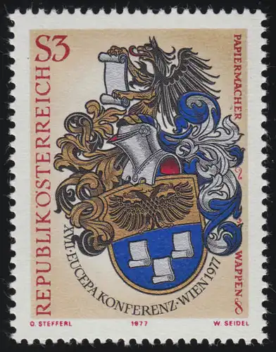 1557 Conférence EUCEPA Vienne, Armoiries de papier, 3 p., frais de port **