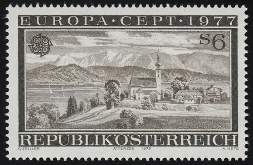 1553 Europa: Landschaften, Attersee, 6 S, postfrisch **