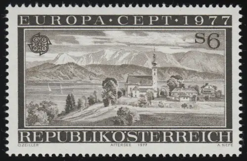 1553 Europe: Paysages, Attersee, 6 p, frais de port **