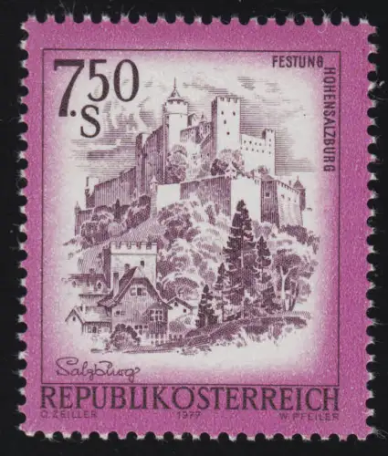 1550 Freizemarke: Belle Autriche, Forteresse Hohensalzburg, 7.50 S postfraîch **