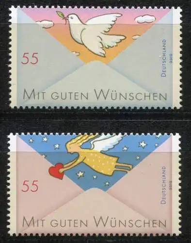 2790-2791 Post Taube und Engel 2010, Satz postfrisch **