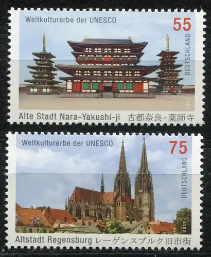 2844-2845 UNESCO Nara und Regensburg - Satz postfrisch **
