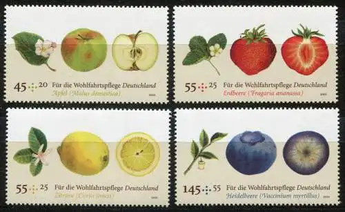 2769-2772 Wofa Obst Apfel Erdbeere Zitrone Heidelbeere 2010, Satz ** postfrisch