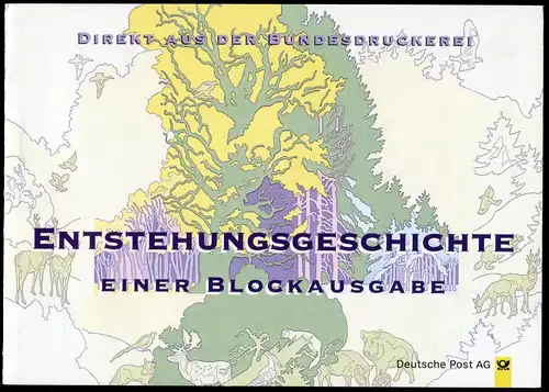 Block 38 SDW mit PLF Strich im S von DEUTSCHLAND in Klappkarte ESSt Berlin 1997