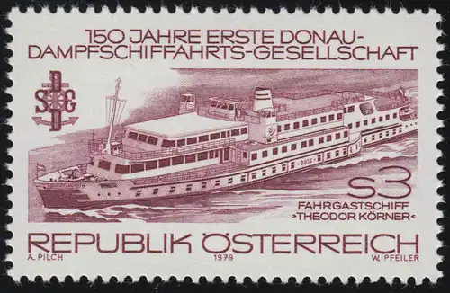 1603 150 J. 1. Société de transport de vapeur du Danube, "Theodor grenier," 3 S **