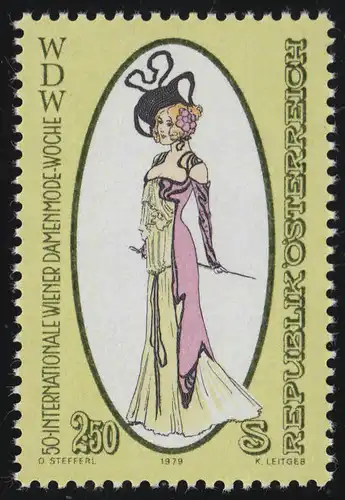 1604 Internationale Wiener Damenmode-Woche, Entwurf Kleid v. T. Zasche 2.50 S **