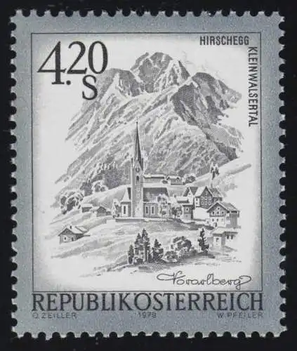 1612 Freimarke: Schönes Österreich Hirschegg Kleinwalsertal 4.20 S postfrisch **