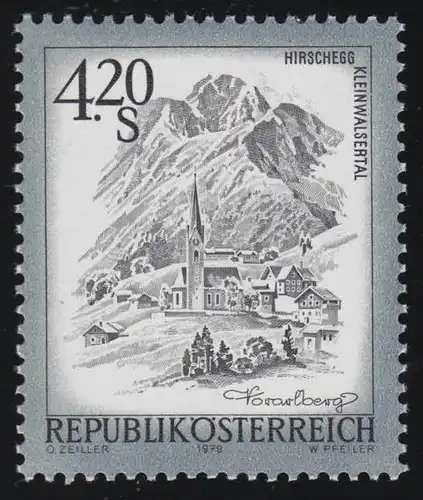 1612 Freitmarke: Schönes Österreich Hirschegg Kleinwalsertal 4.20 S Postfreich **