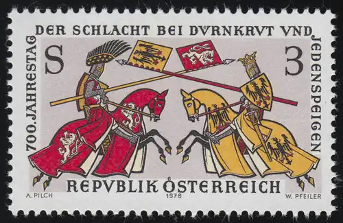 1580 Jahrestag Schlacht bei Dürnkrut /Jedenspeigen, Könige zu Pferde, 3 S, **